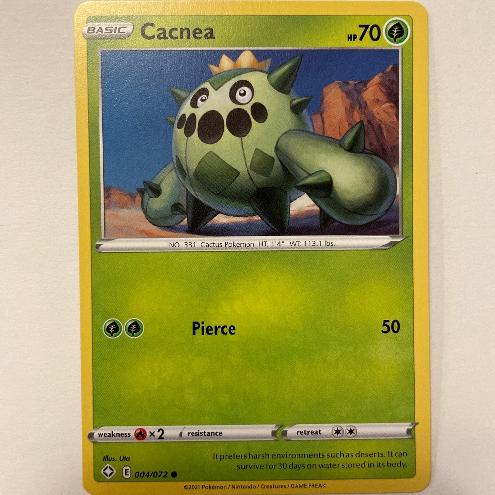 Pokémon card cacnea